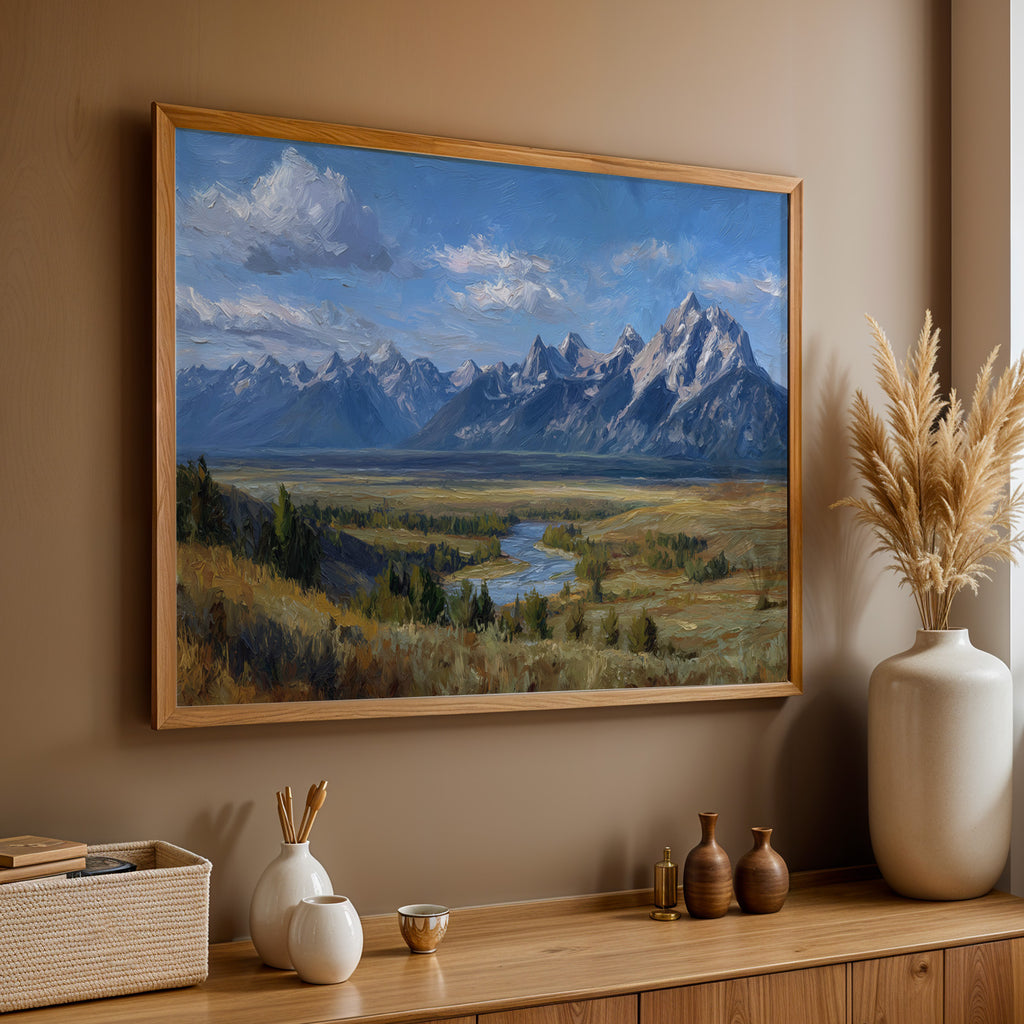 Grand Teton National Park Oil Painting