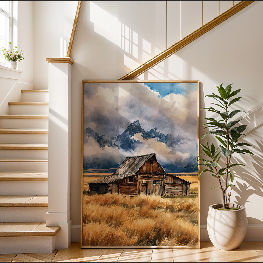 Grand Teton National Park Watercolor Art