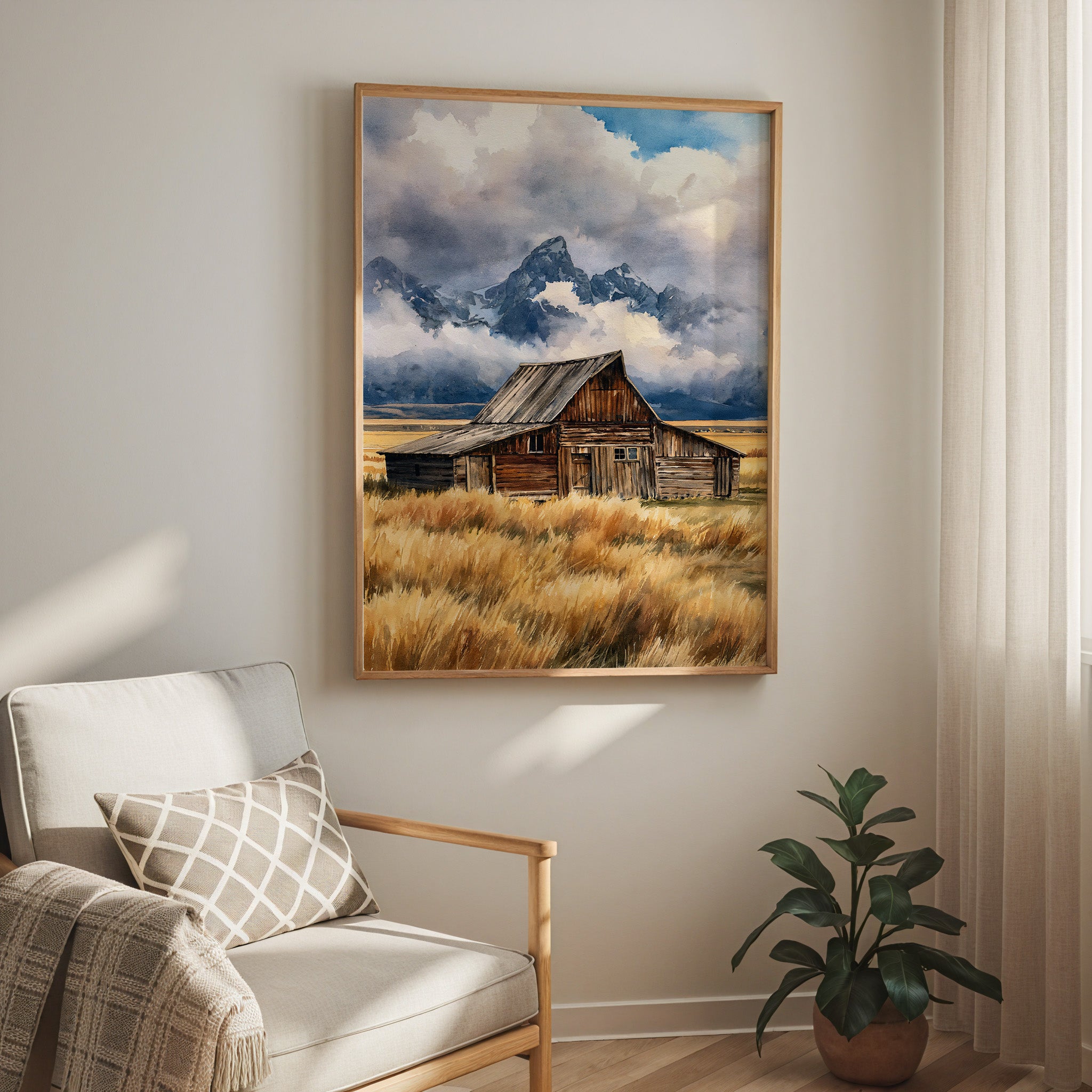 Grand Teton National Park Watercolor Art