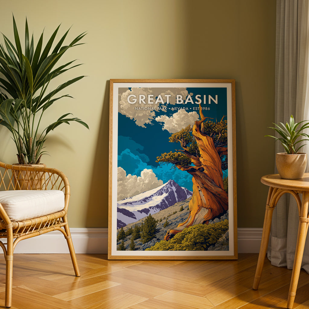Retro Great Basin National Park Print
