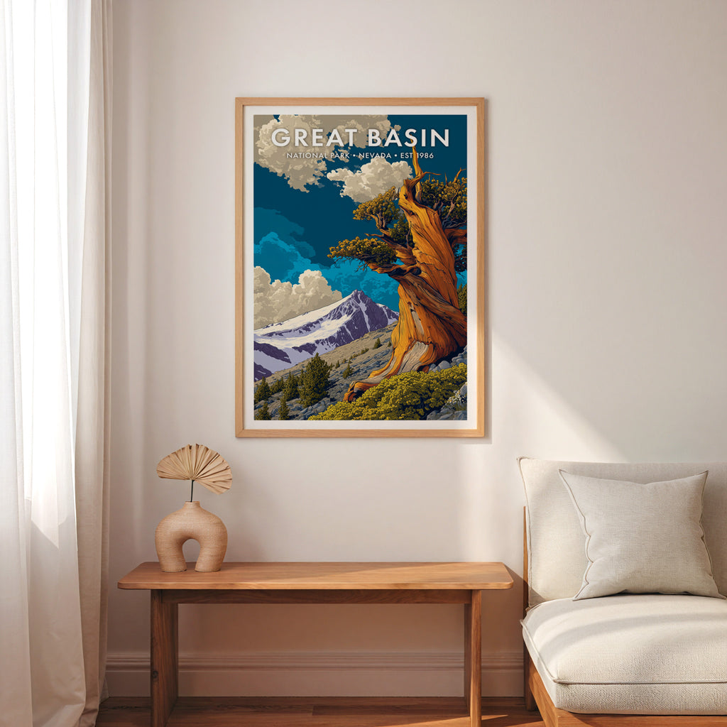 Retro Great Basin National Park Print