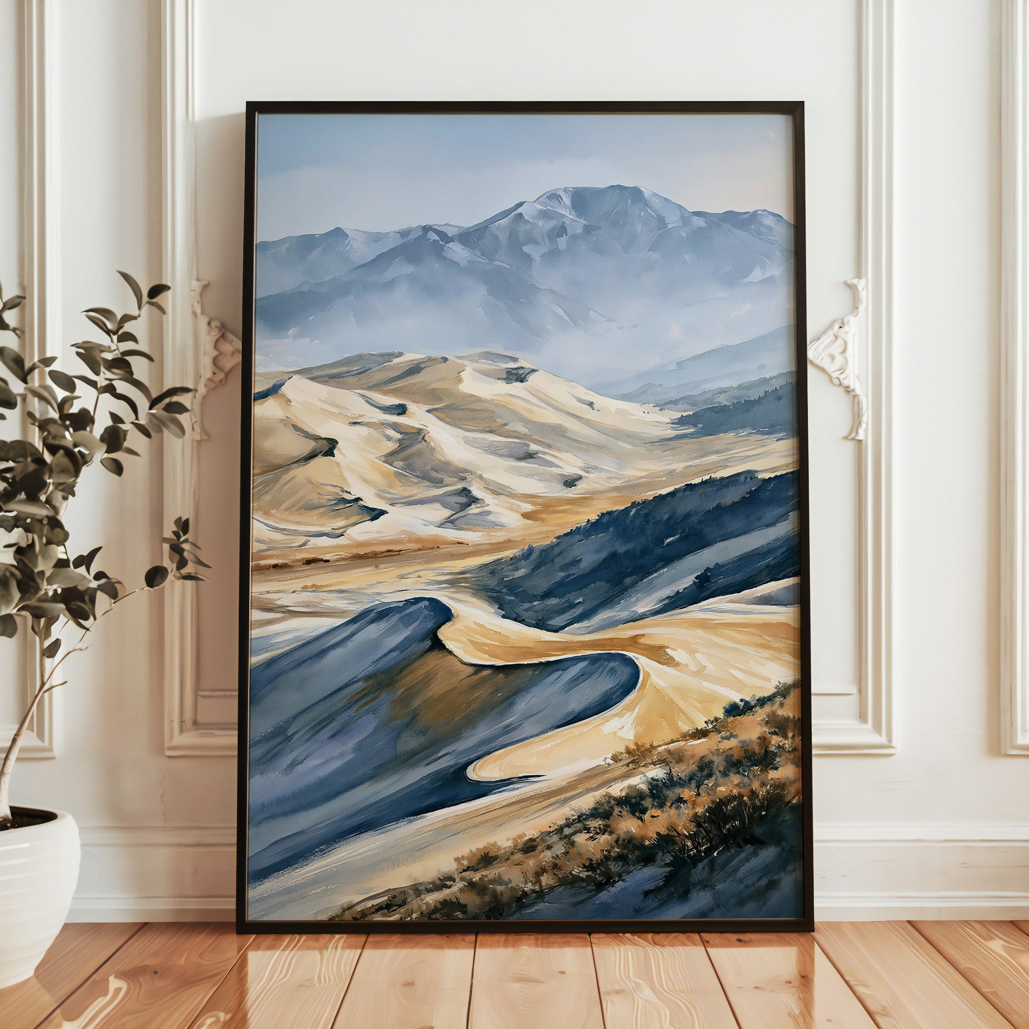 Great Sand Dunes National Park Watercolor Art
