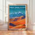 Retro Great Sand Dunes National Park Print