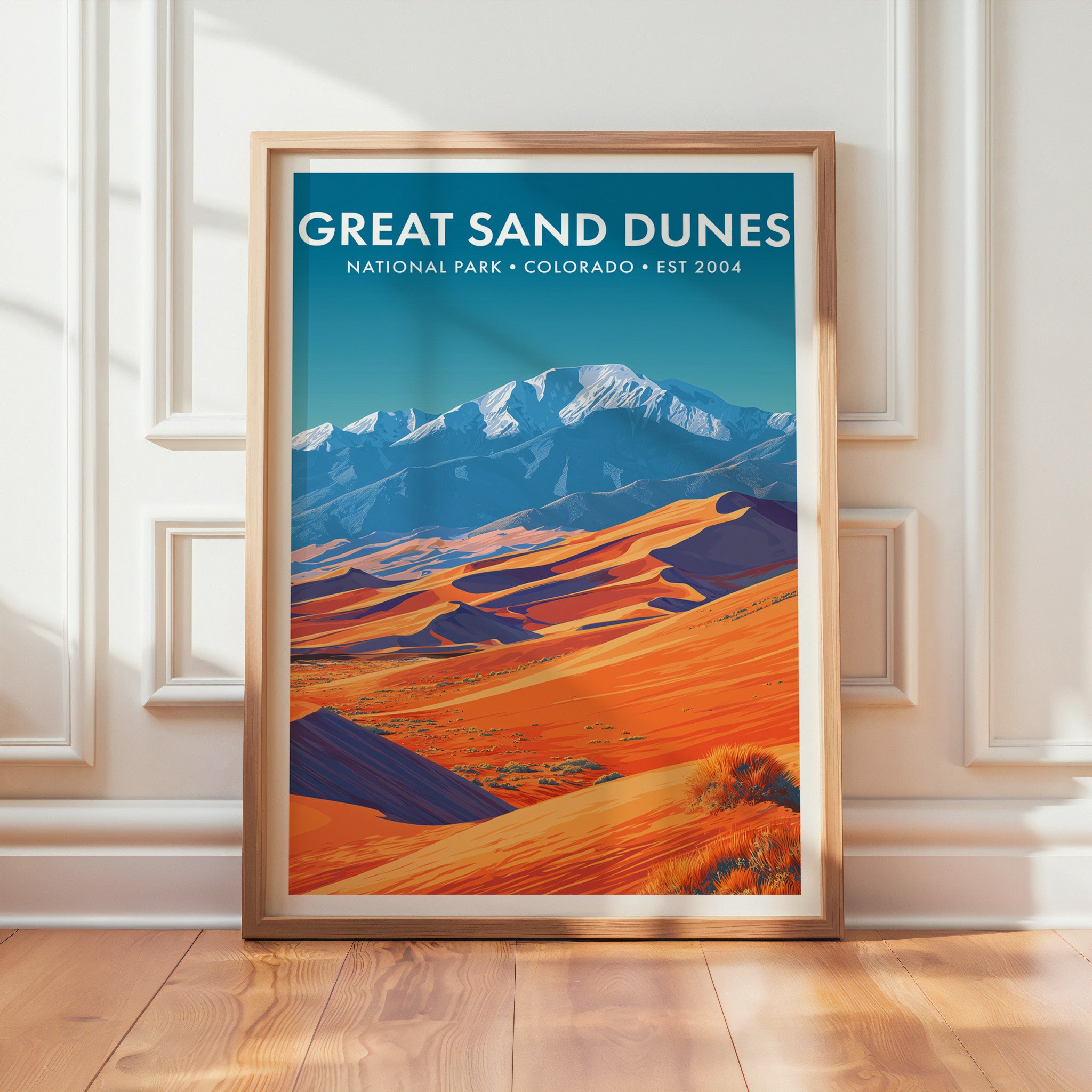 Retro Great Sand Dunes National Park Print
