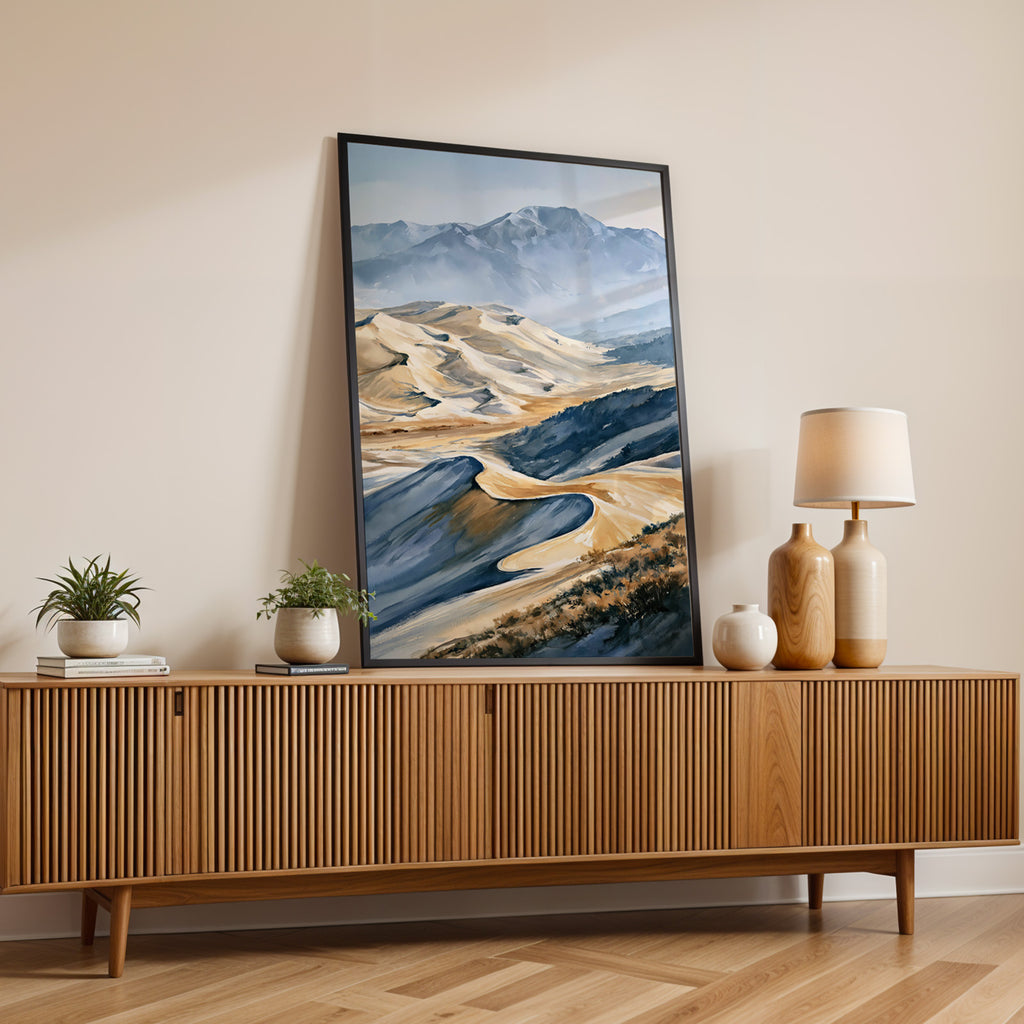 Great Sand Dunes National Park Watercolor Art