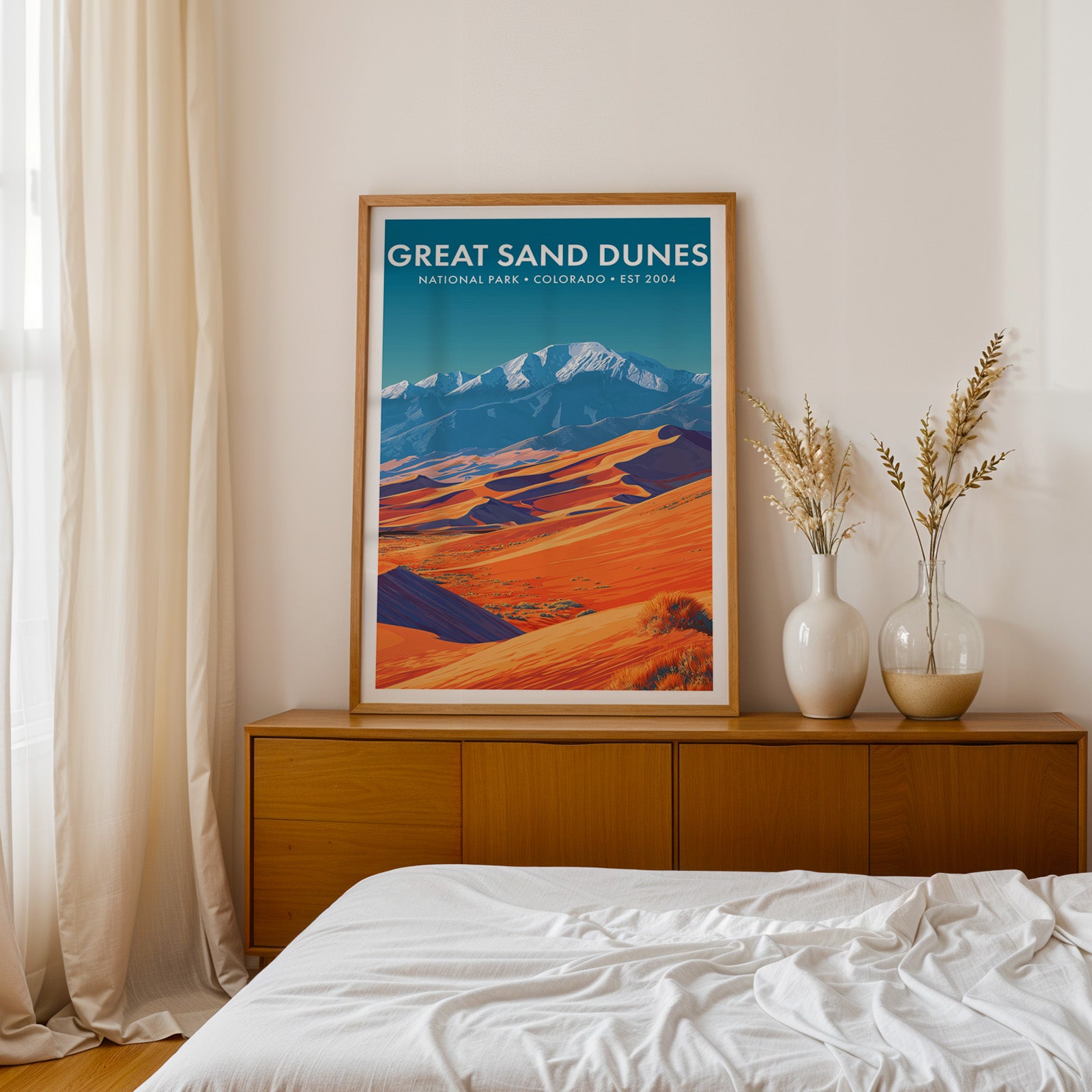 Retro Great Sand Dunes National Park Print