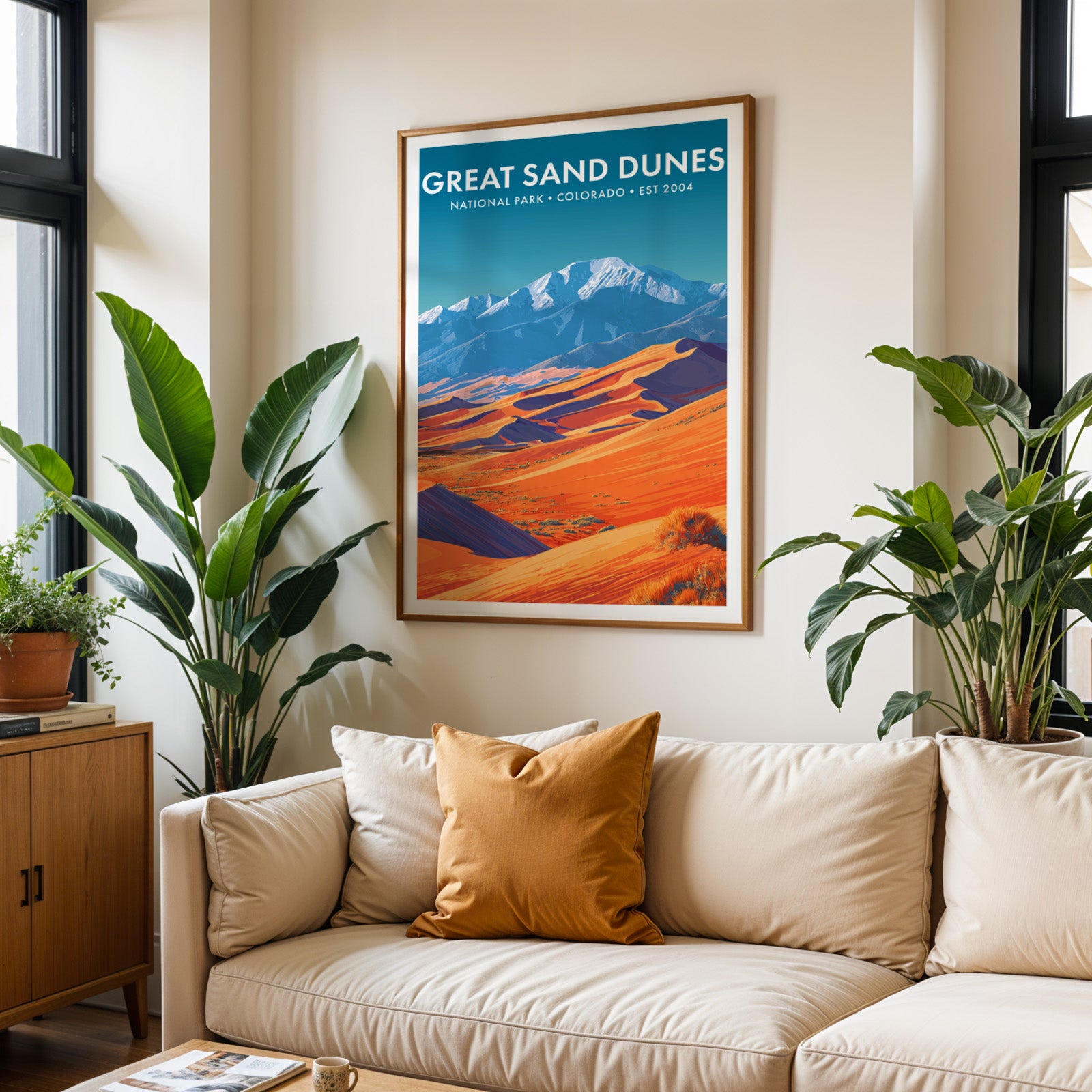Retro Great Sand Dunes National Park Print