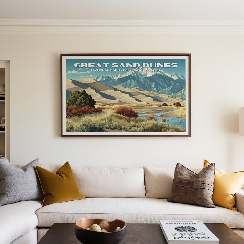 Great Sand Dunes National Park Horizontal Vintage Art