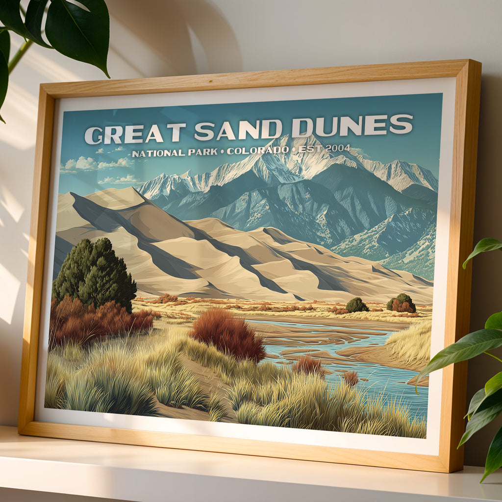 Great Sand Dunes National Park Horizontal Vintage Art