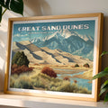 Great Sand Dunes National Park Horizontal Vintage Art