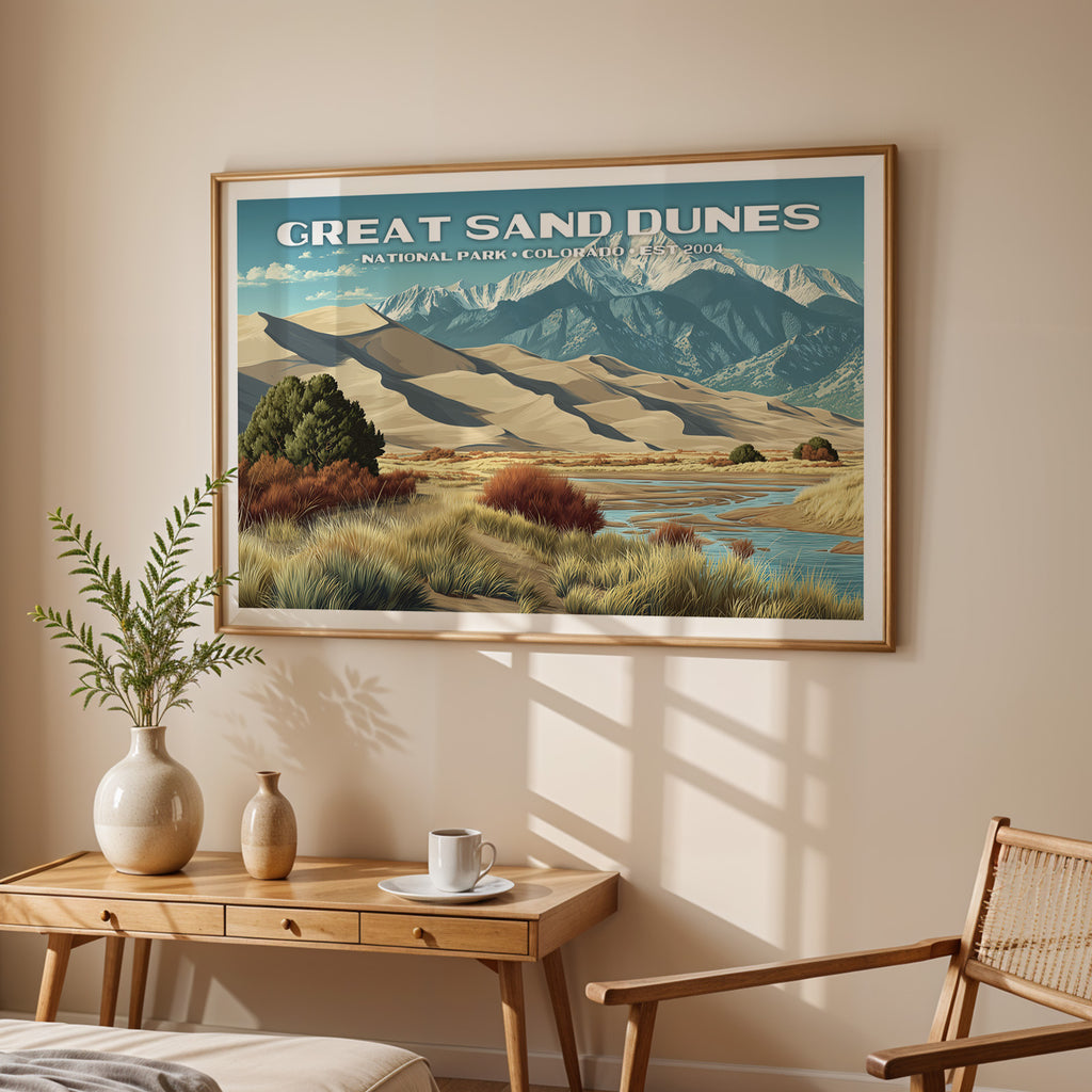 Great Sand Dunes National Park Horizontal Vintage Art