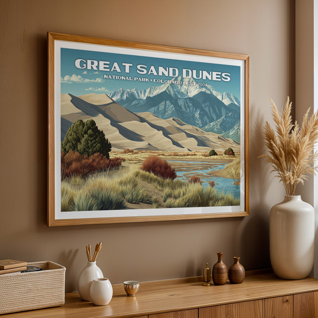 Great Sand Dunes National Park Horizontal Vintage Art