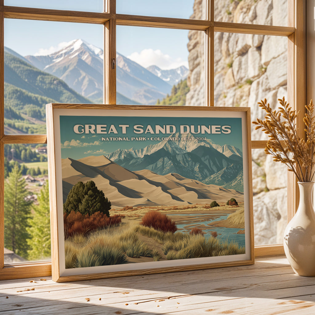 Great Sand Dunes National Park Horizontal Vintage Art