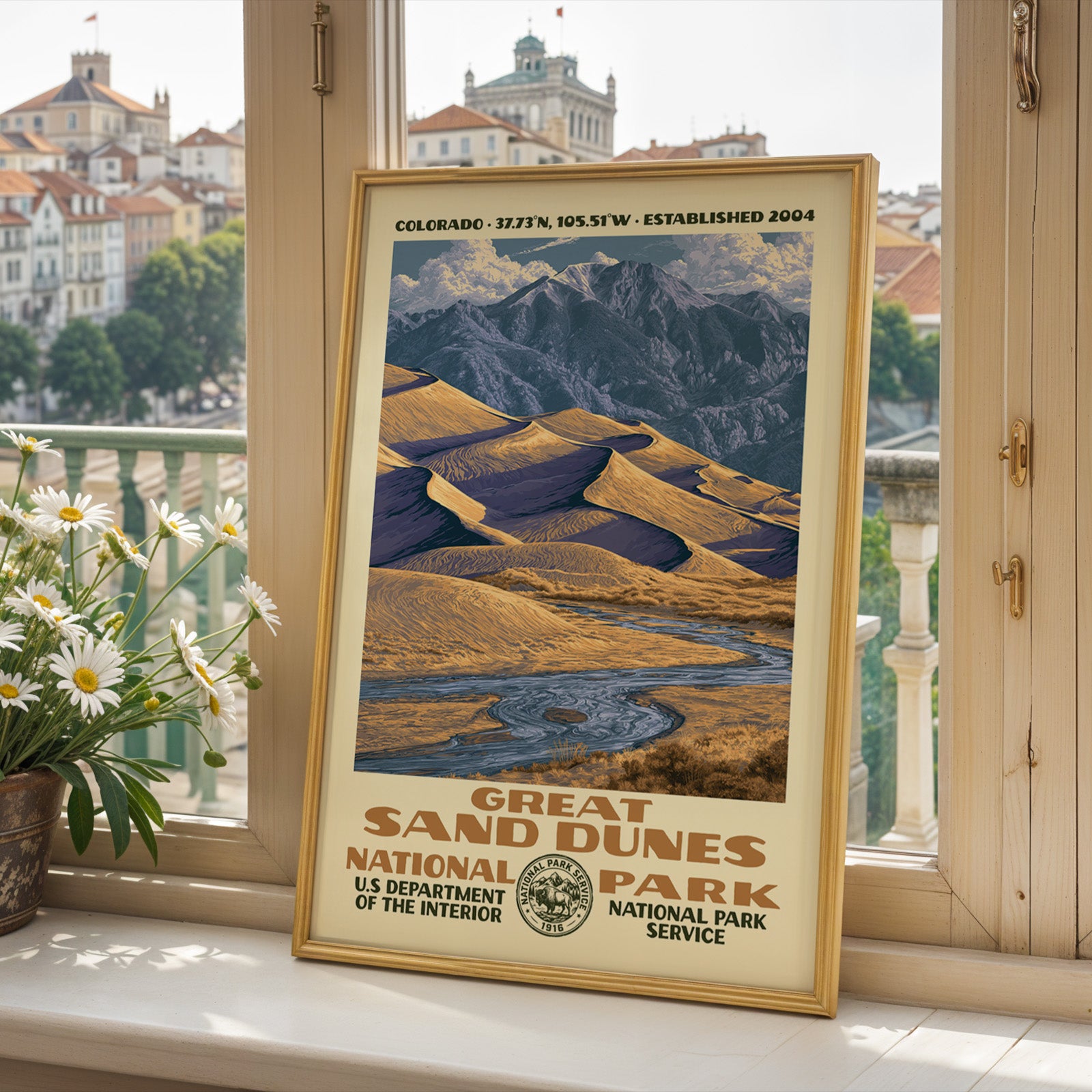 Great Sand Dunes National Park Vintage WPA Art