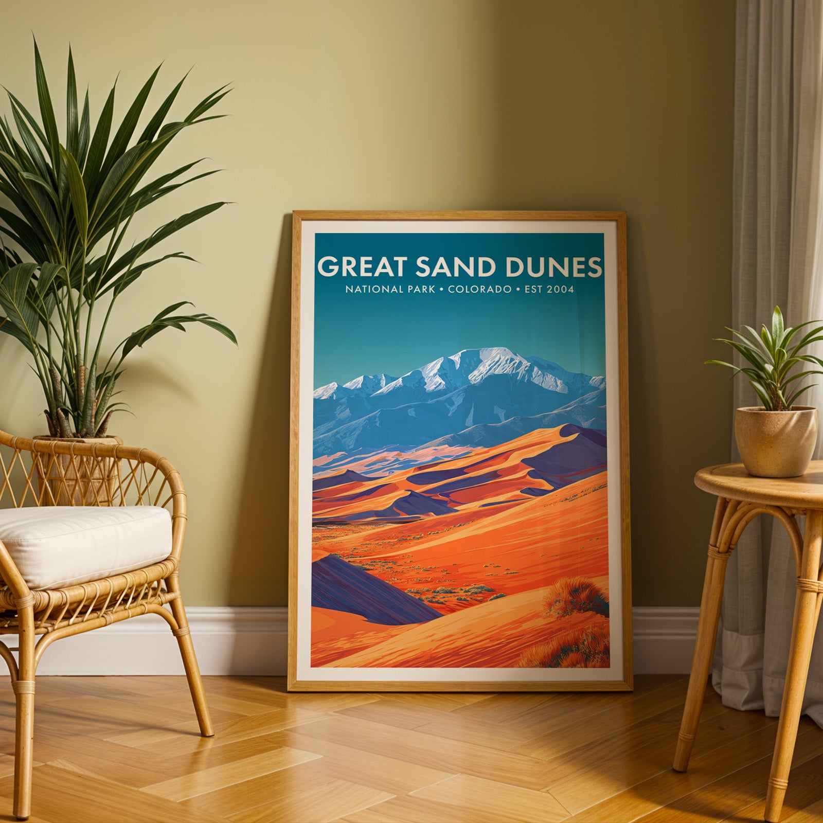 Retro Great Sand Dunes National Park Print