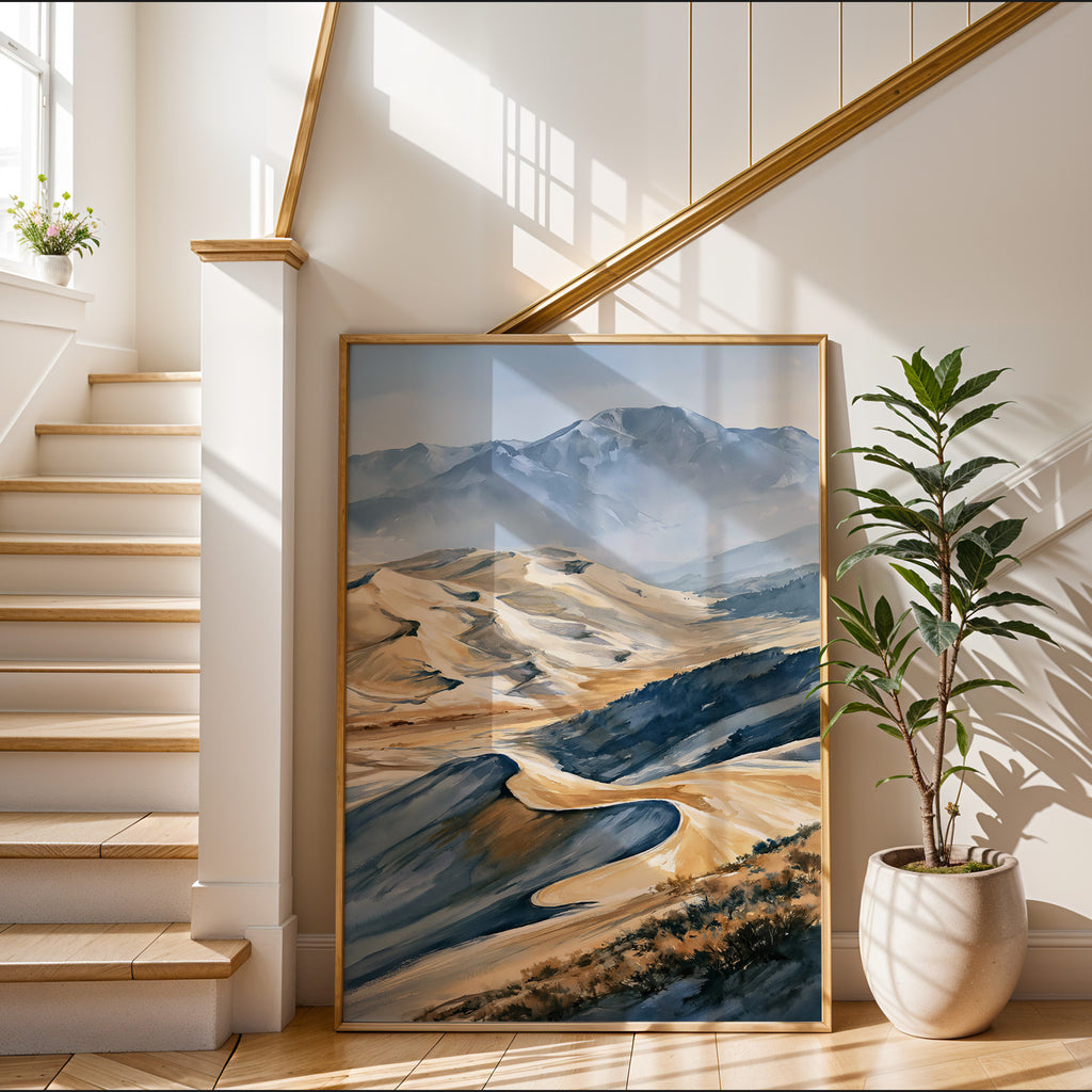 Great Sand Dunes National Park Watercolor Art