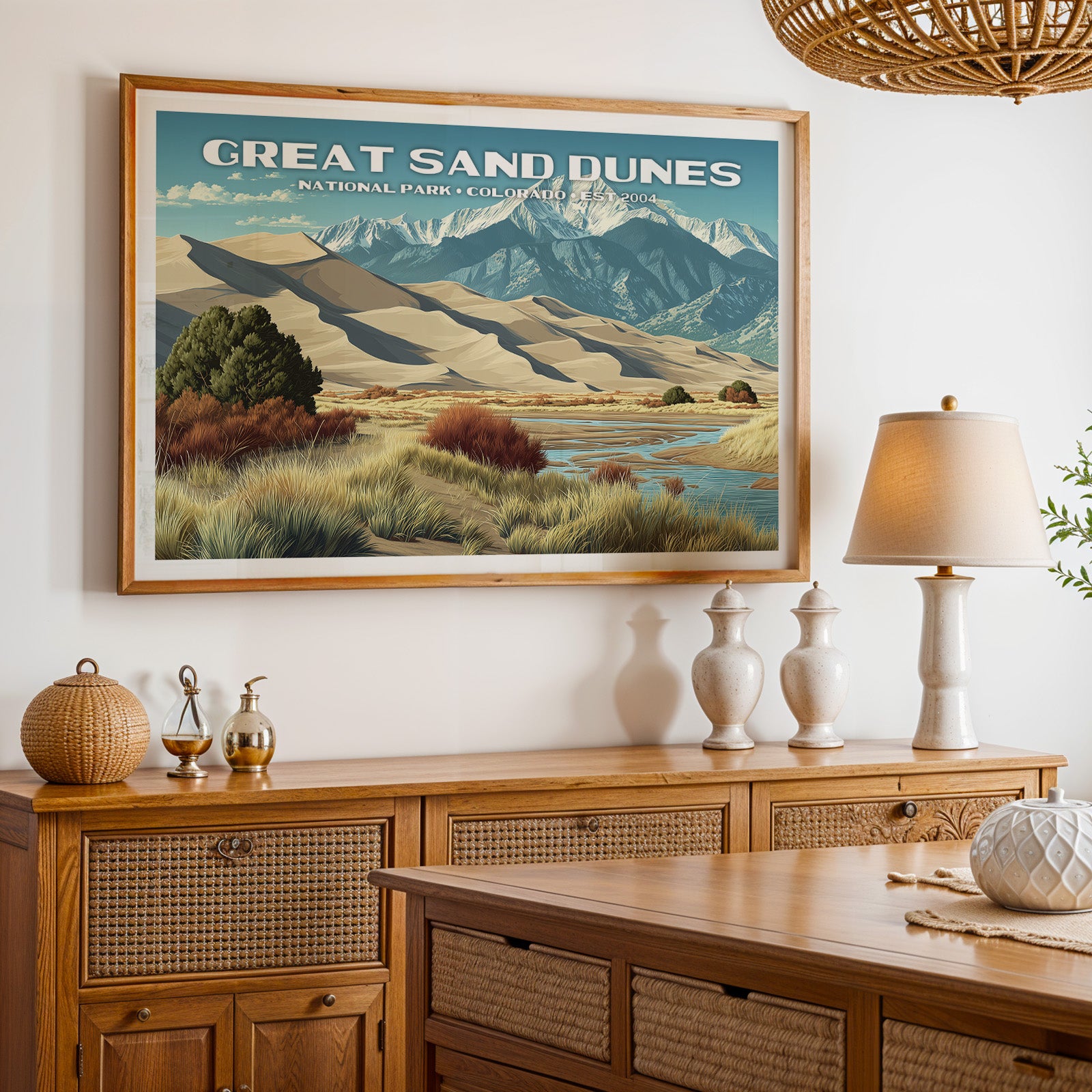 Great Sand Dunes National Park Horizontal Vintage Art