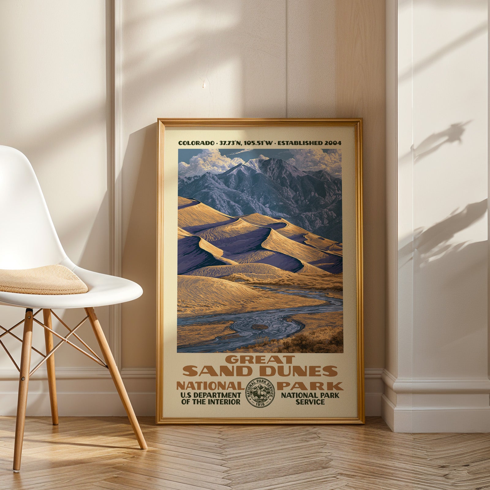 Great Sand Dunes National Park Vintage WPA Art