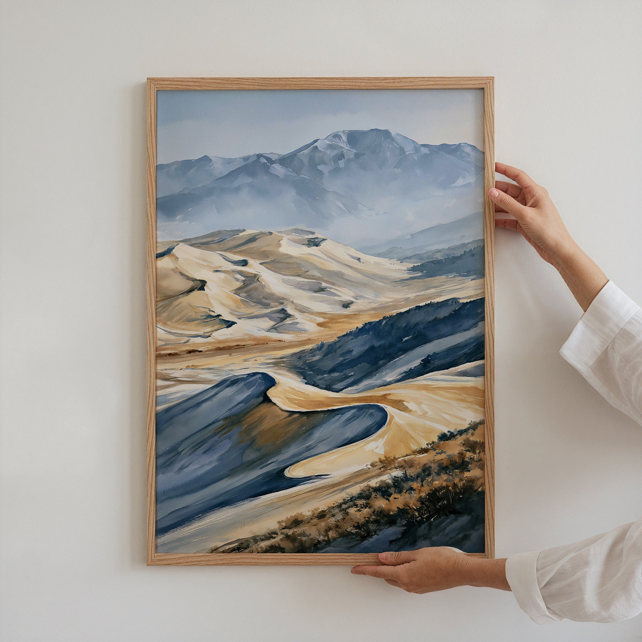 Great Sand Dunes National Park Watercolor Art