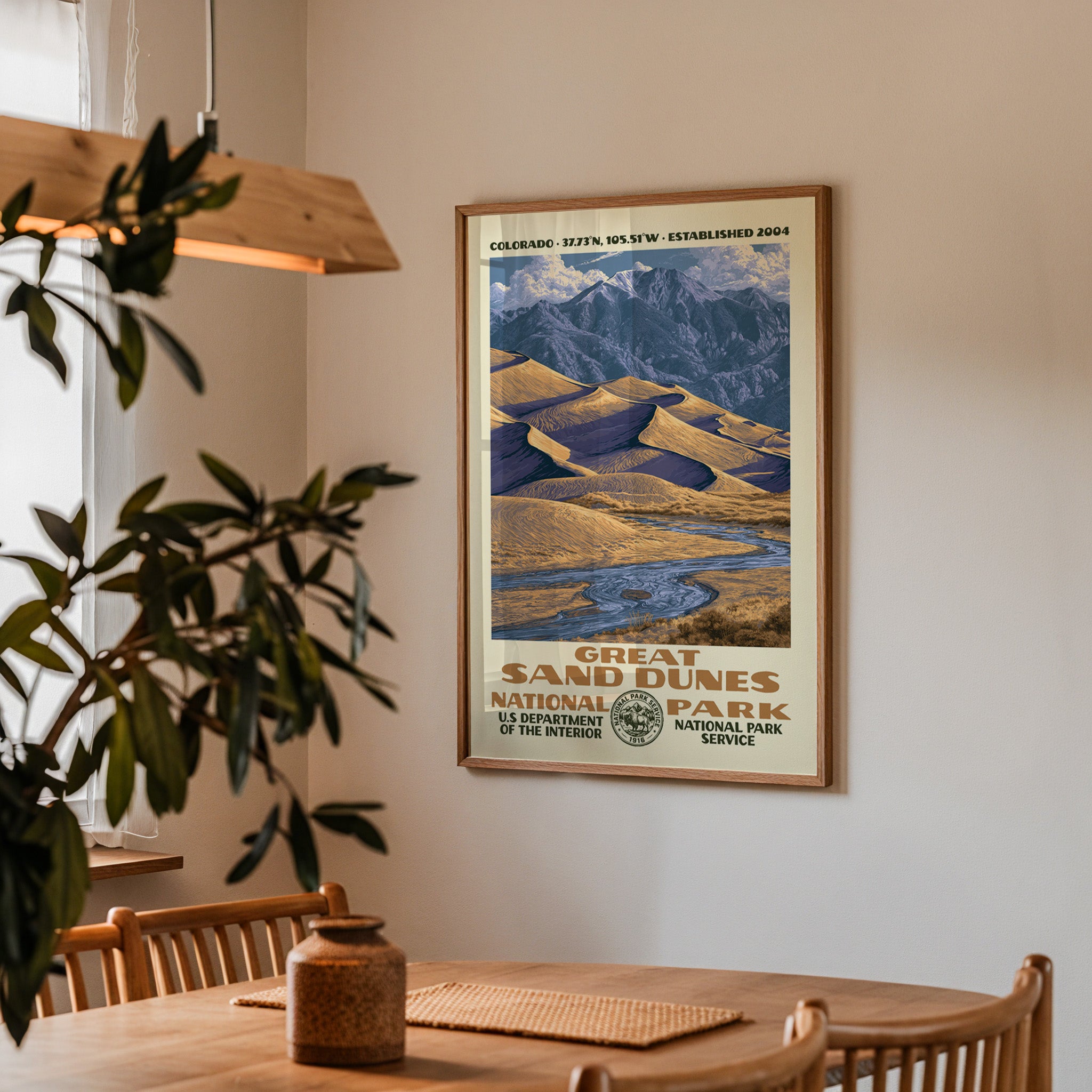Great Sand Dunes National Park Vintage WPA Art