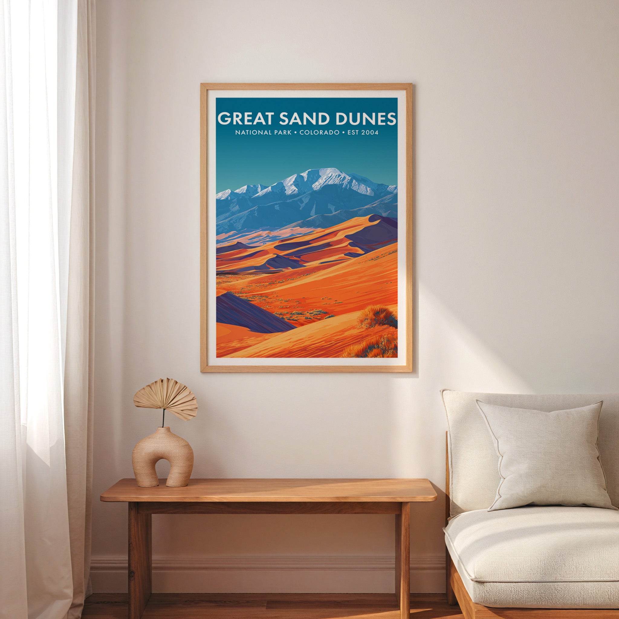 Retro Great Sand Dunes National Park Print