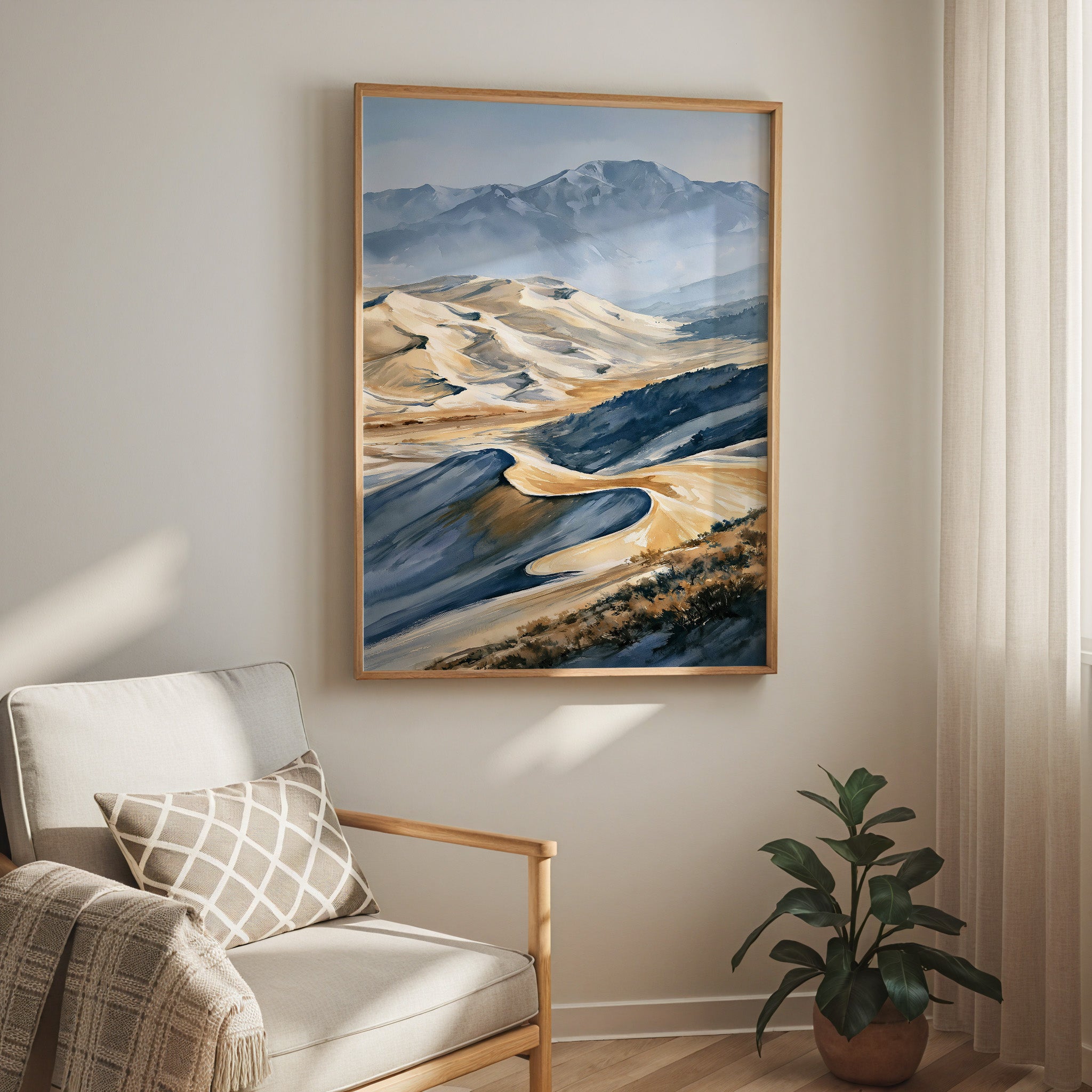 Great Sand Dunes National Park Watercolor Art