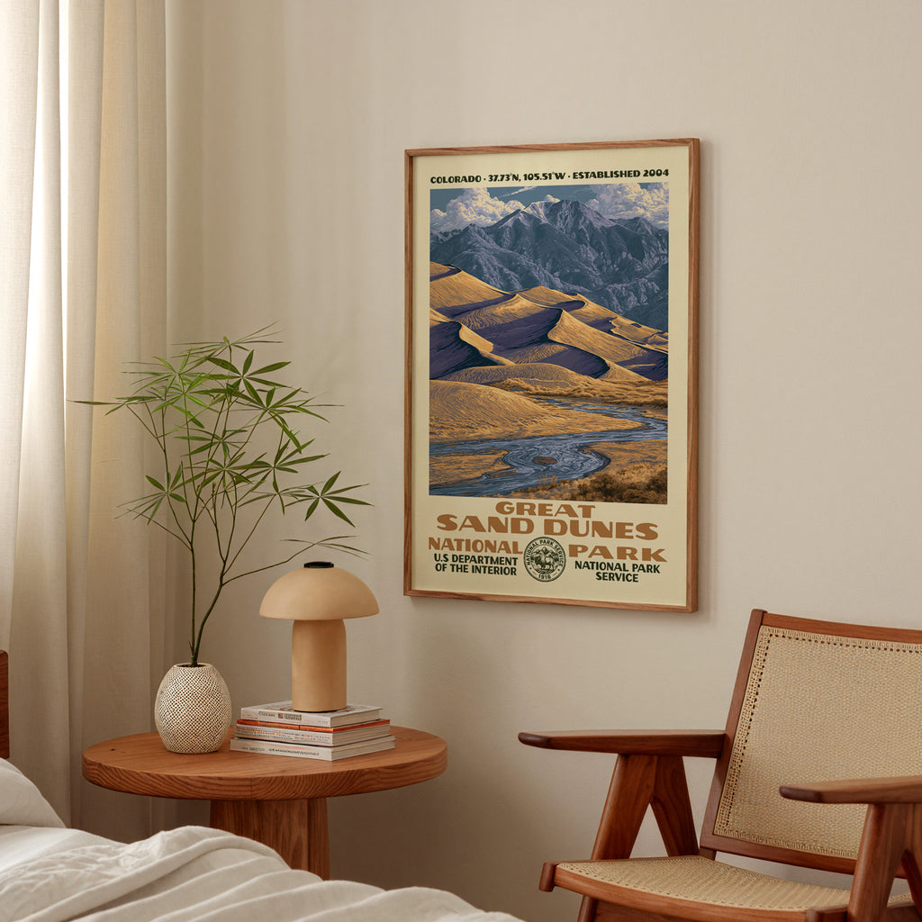 Great Sand Dunes National Park Vintage WPA Art
