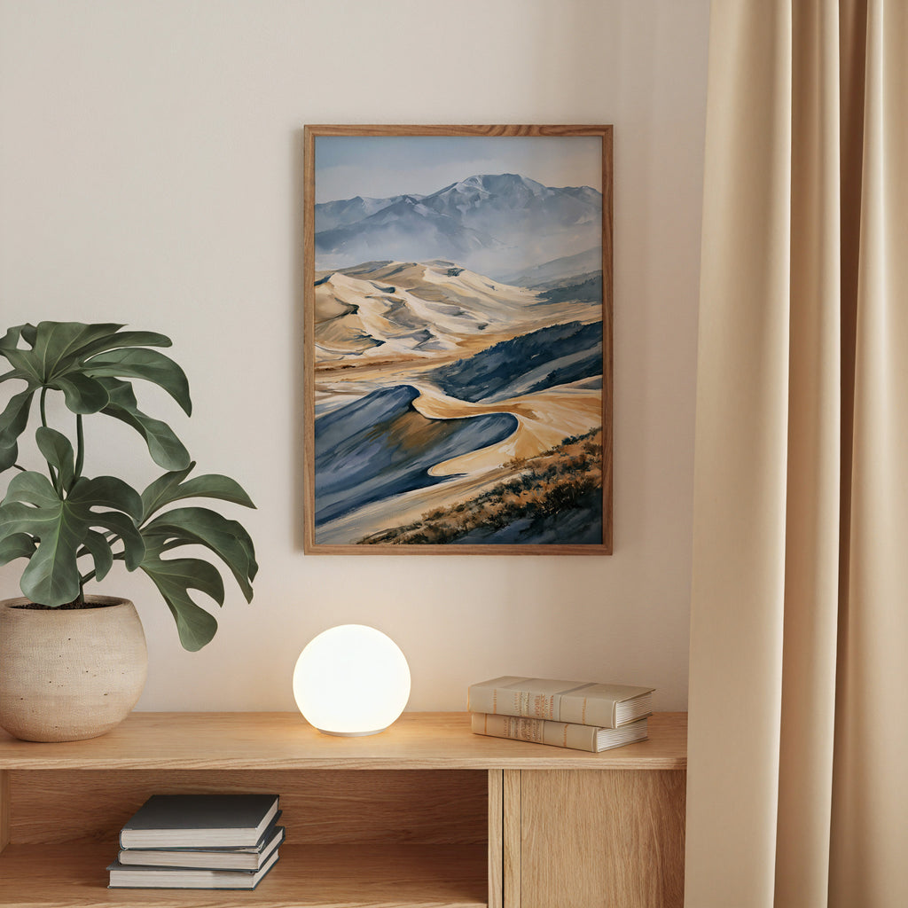 Great Sand Dunes National Park Watercolor Art