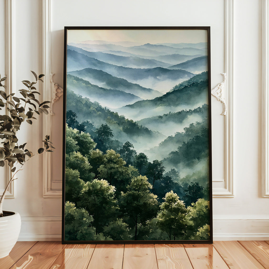 Great Smoky Mountains National Park Watercolor Art