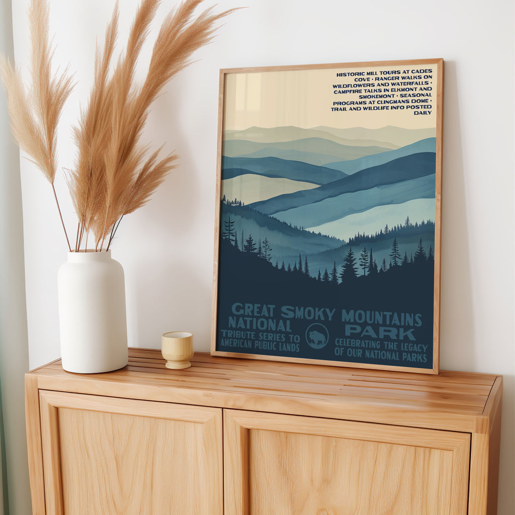 Great Smoky Mountains National Park Vintage WPA Art