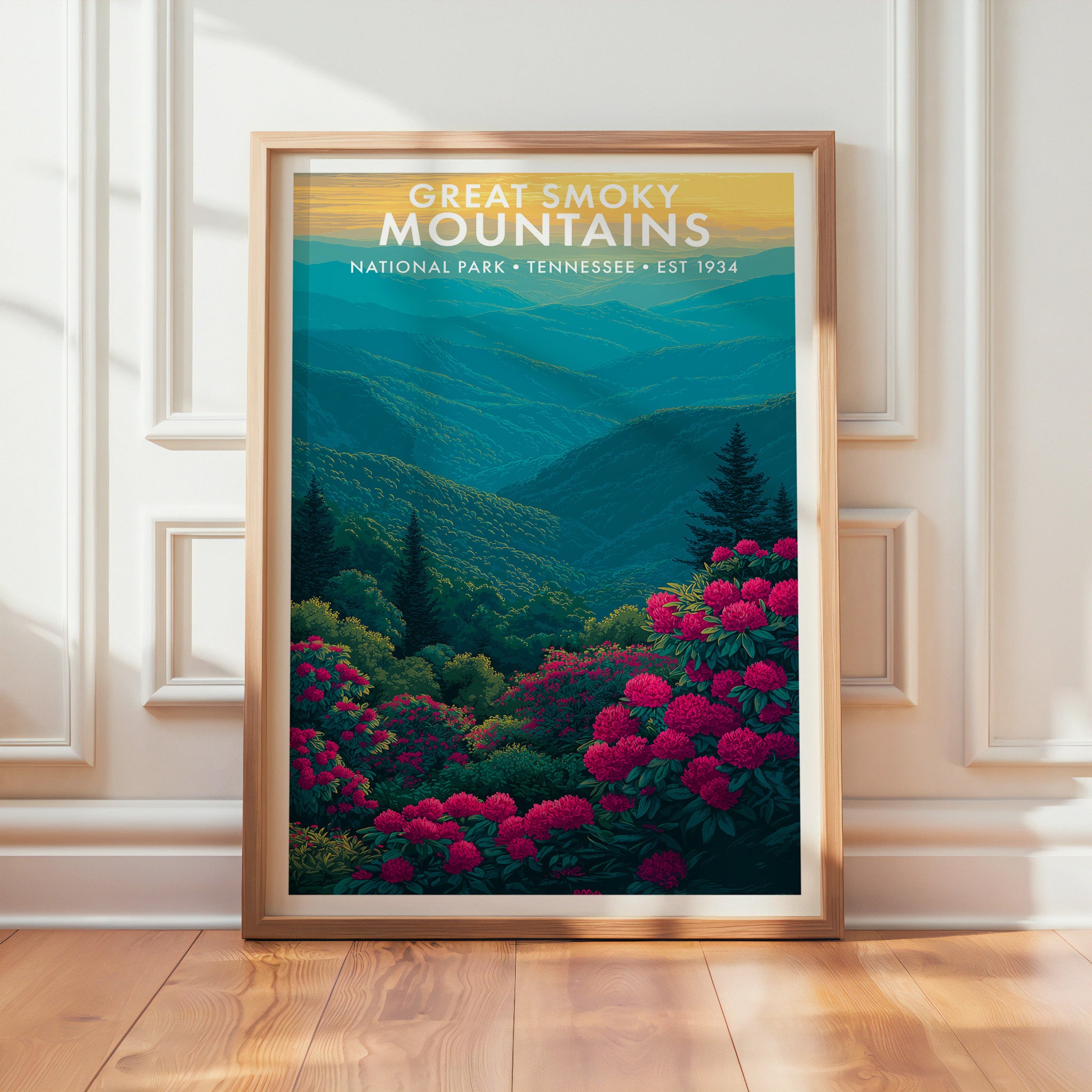 Retro Great Smoky Mountains National Park Print