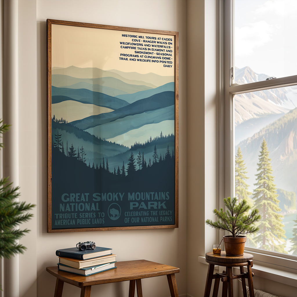 Great Smoky Mountains National Park Vintage WPA Art