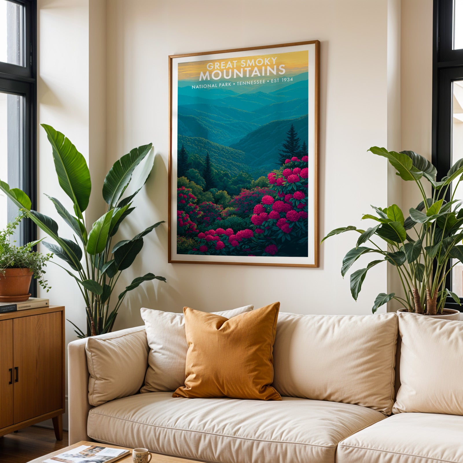 Retro Great Smoky Mountains National Park Print