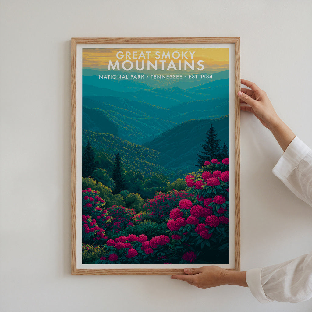 Retro Great Smoky Mountains National Park Print