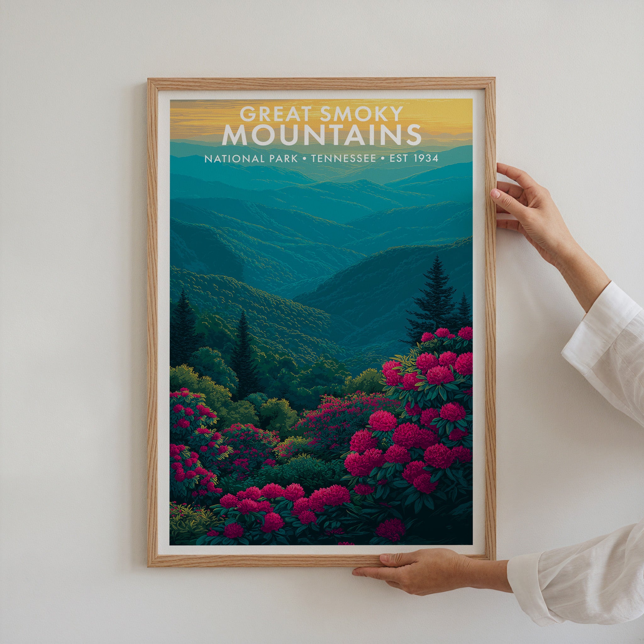 Retro Great Smoky Mountains National Park Print