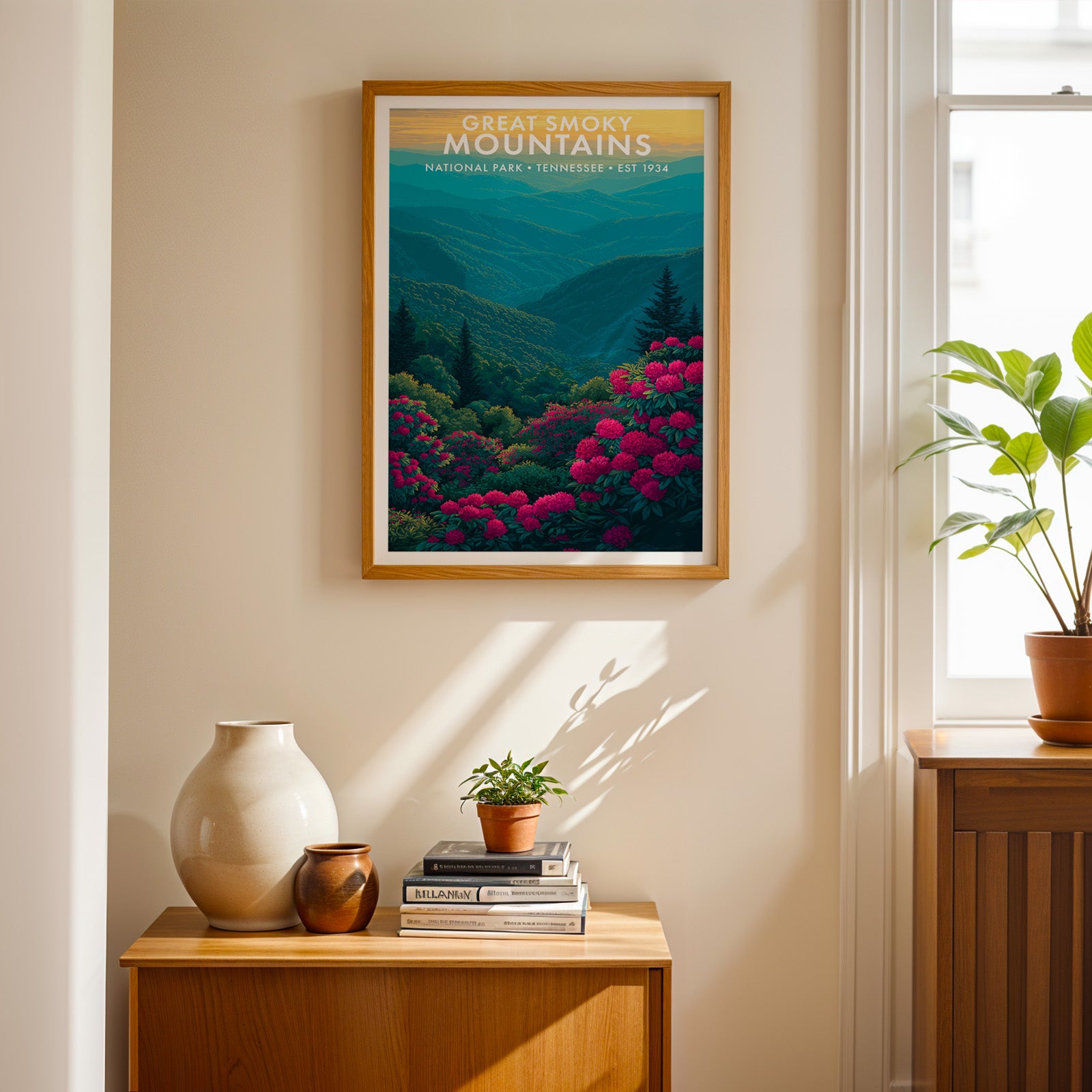 Retro Great Smoky Mountains National Park Print