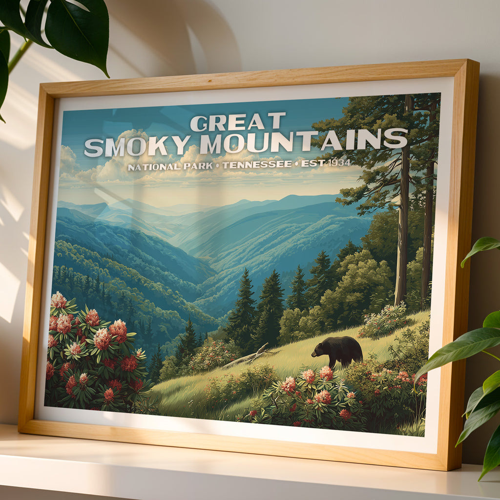 Great Smoky Mountains National Park Horizontal Vintage Art