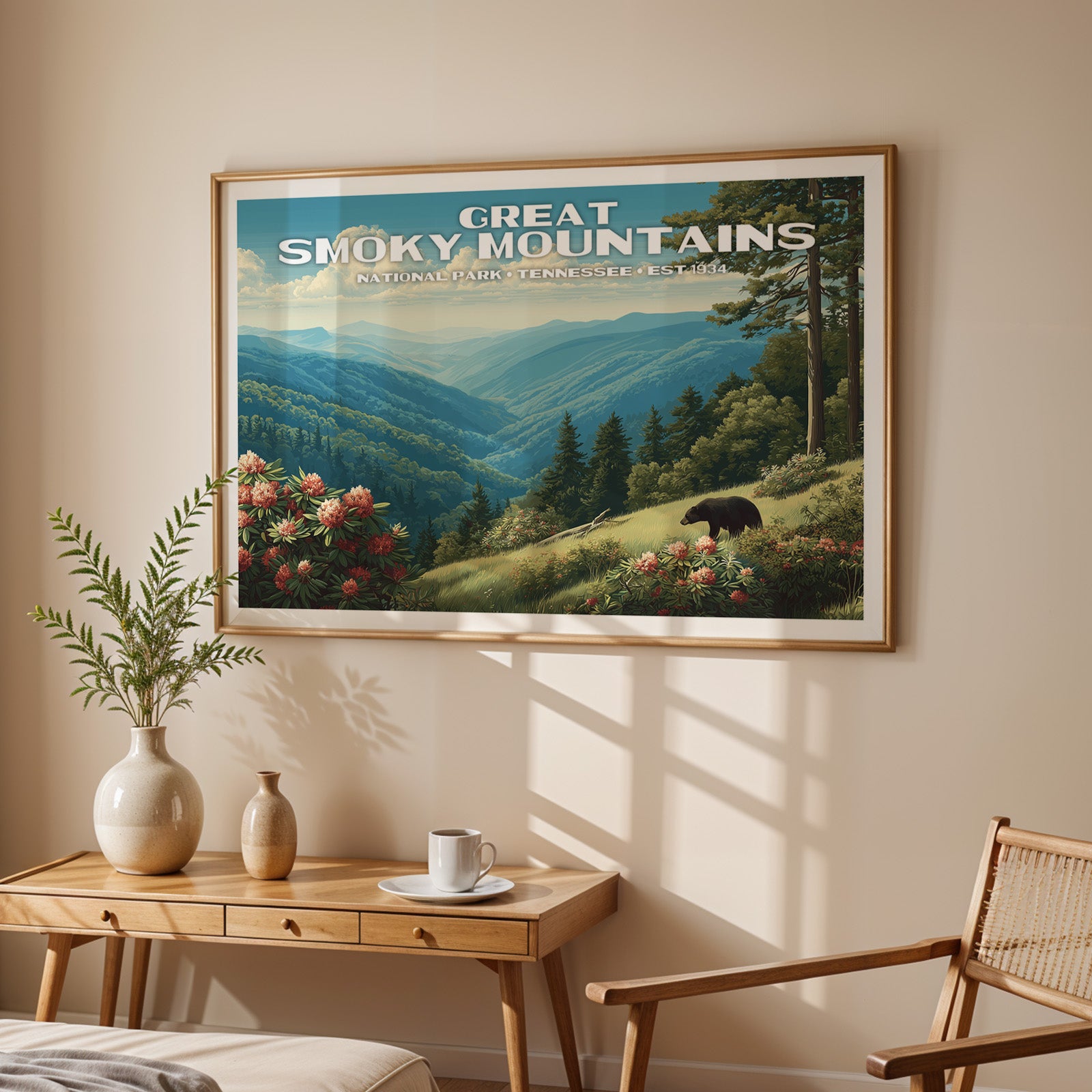 Great Smoky Mountains National Park Horizontal Vintage Art
