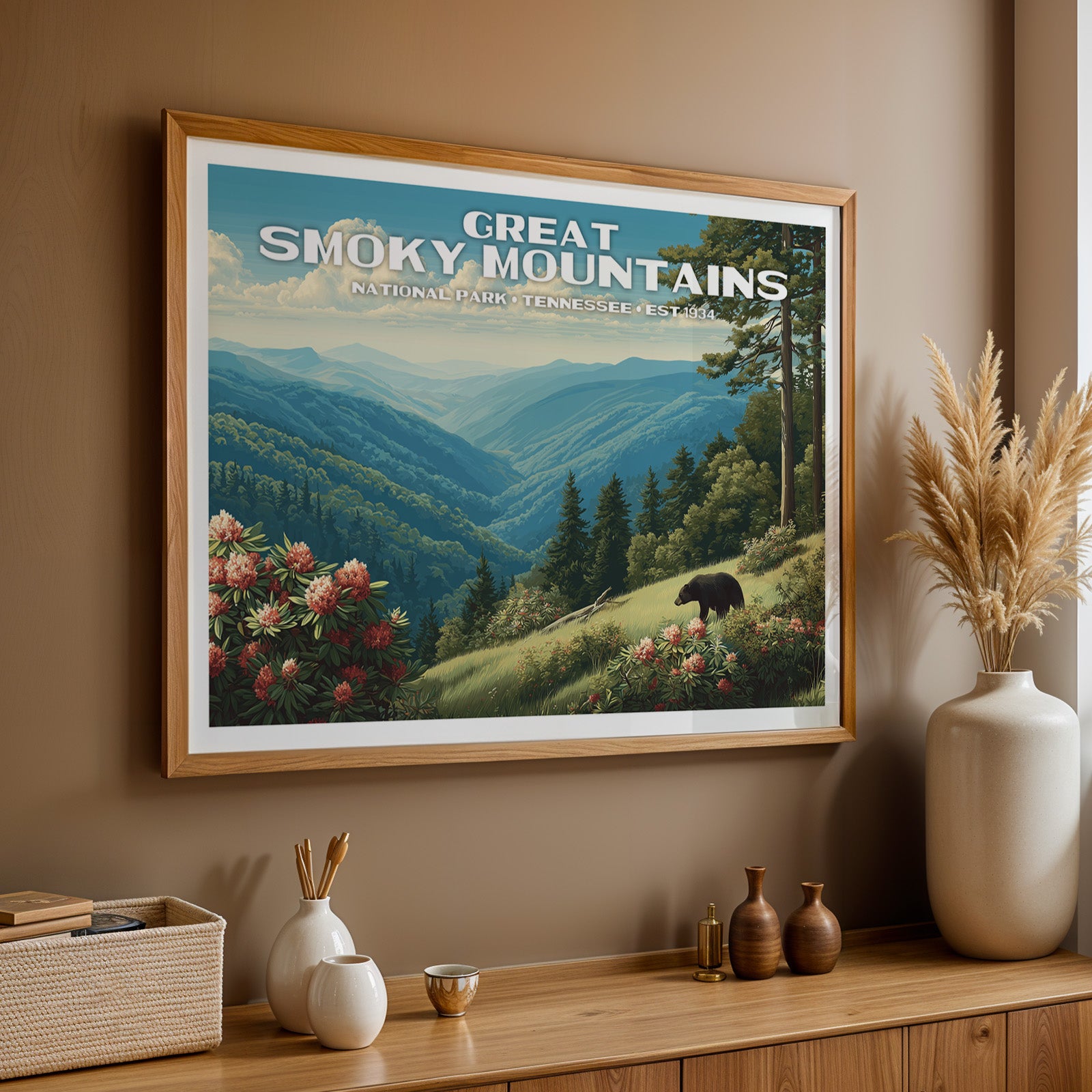 Great Smoky Mountains National Park Horizontal Vintage Art