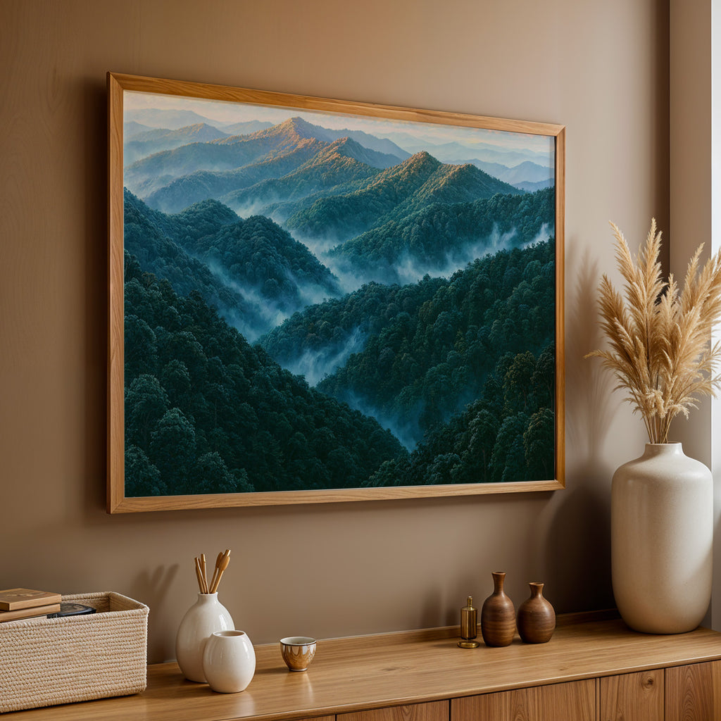 Great Smoky Mountains National Park Classical Oil Painting
