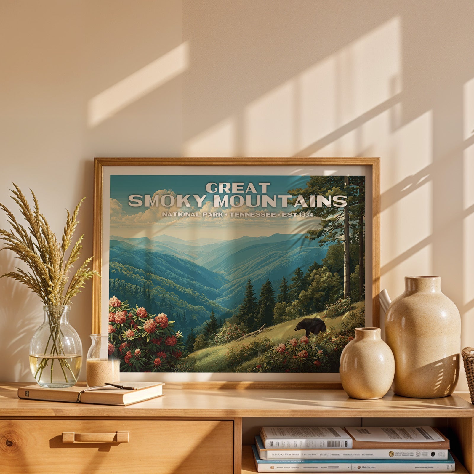 Great Smoky Mountains National Park Horizontal Vintage Art