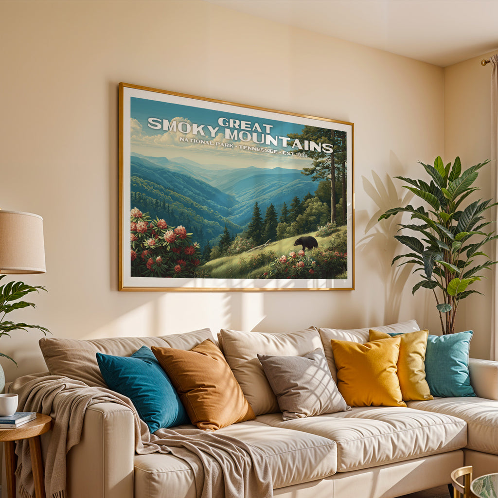 Great Smoky Mountains National Park Horizontal Vintage Art
