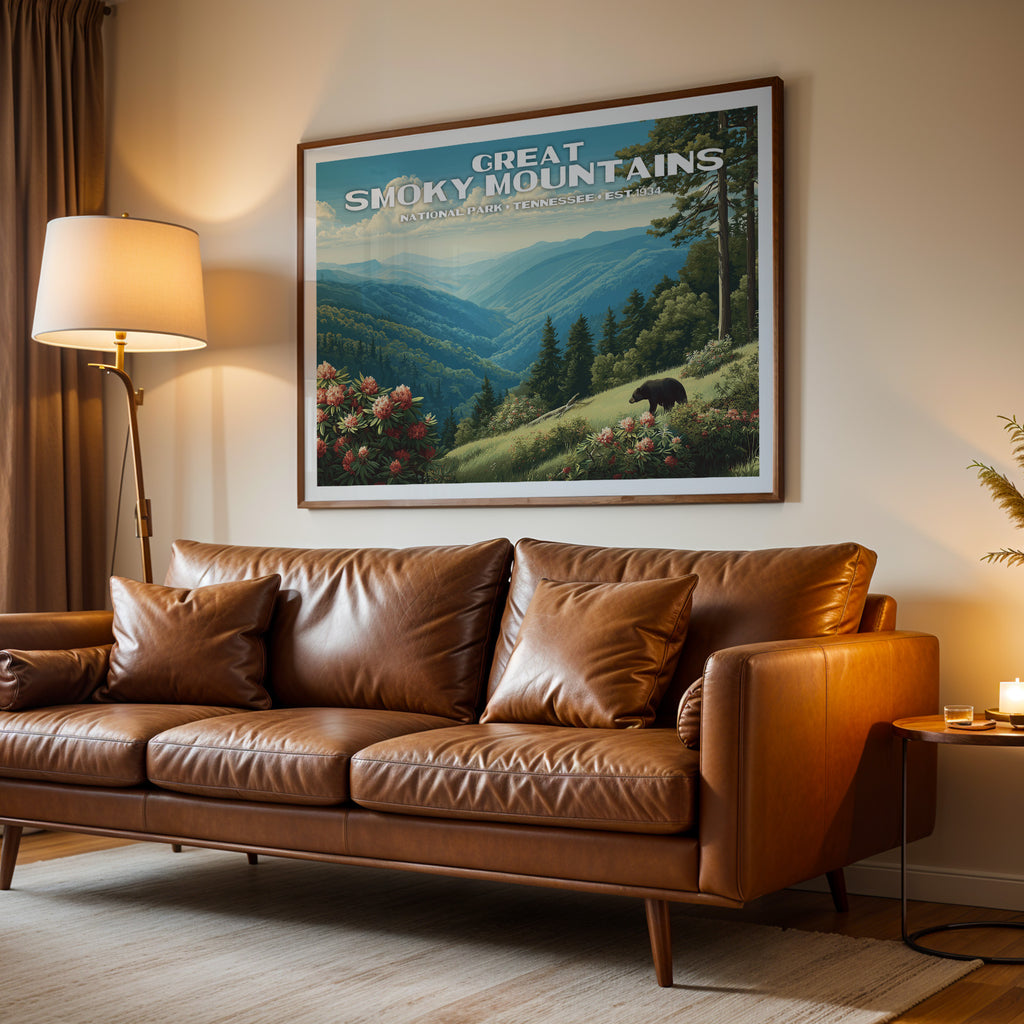 Great Smoky Mountains National Park Horizontal Vintage Art