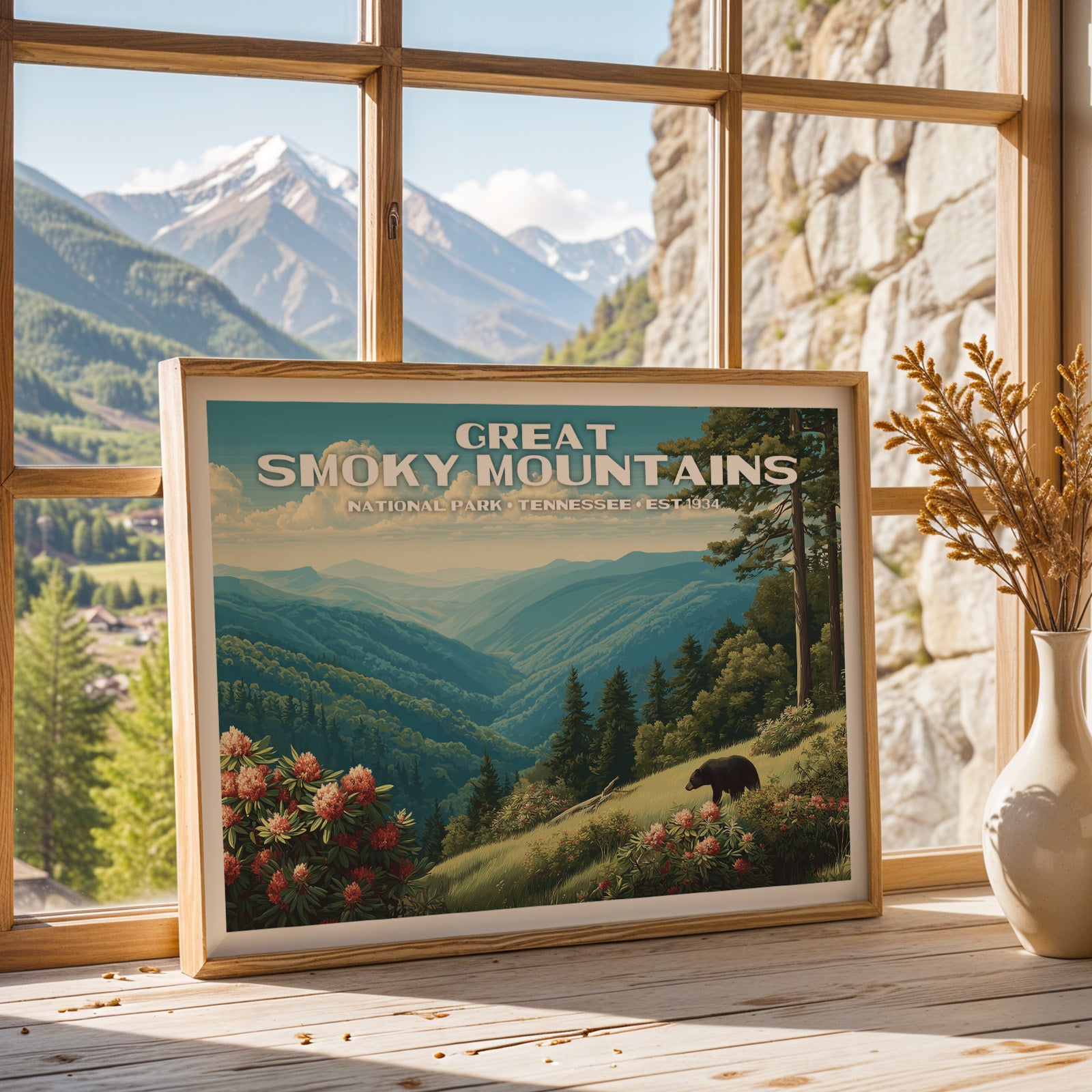 Great Smoky Mountains National Park Horizontal Vintage Art