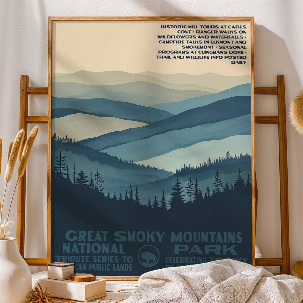 Great Smoky Mountains National Park Vintage WPA Art