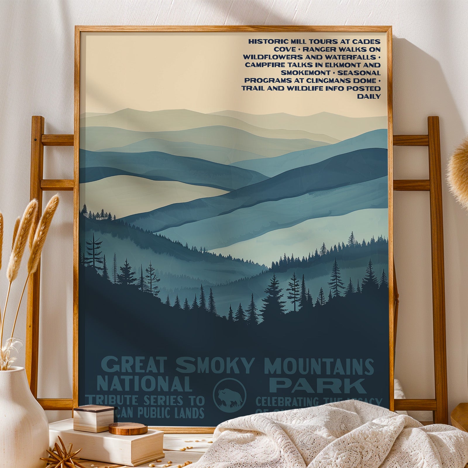 Great Smoky Mountains National Park Vintage WPA Art