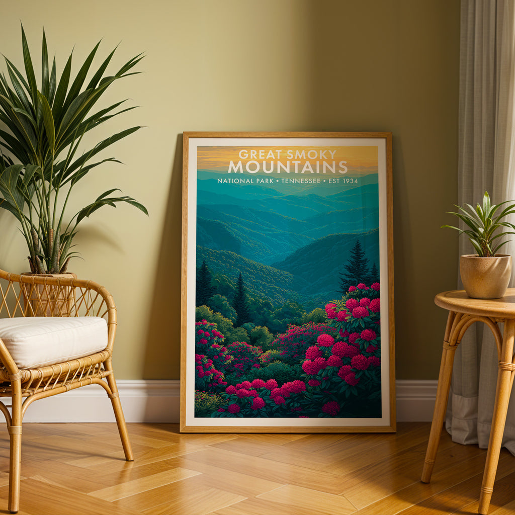 Retro Great Smoky Mountains National Park Print