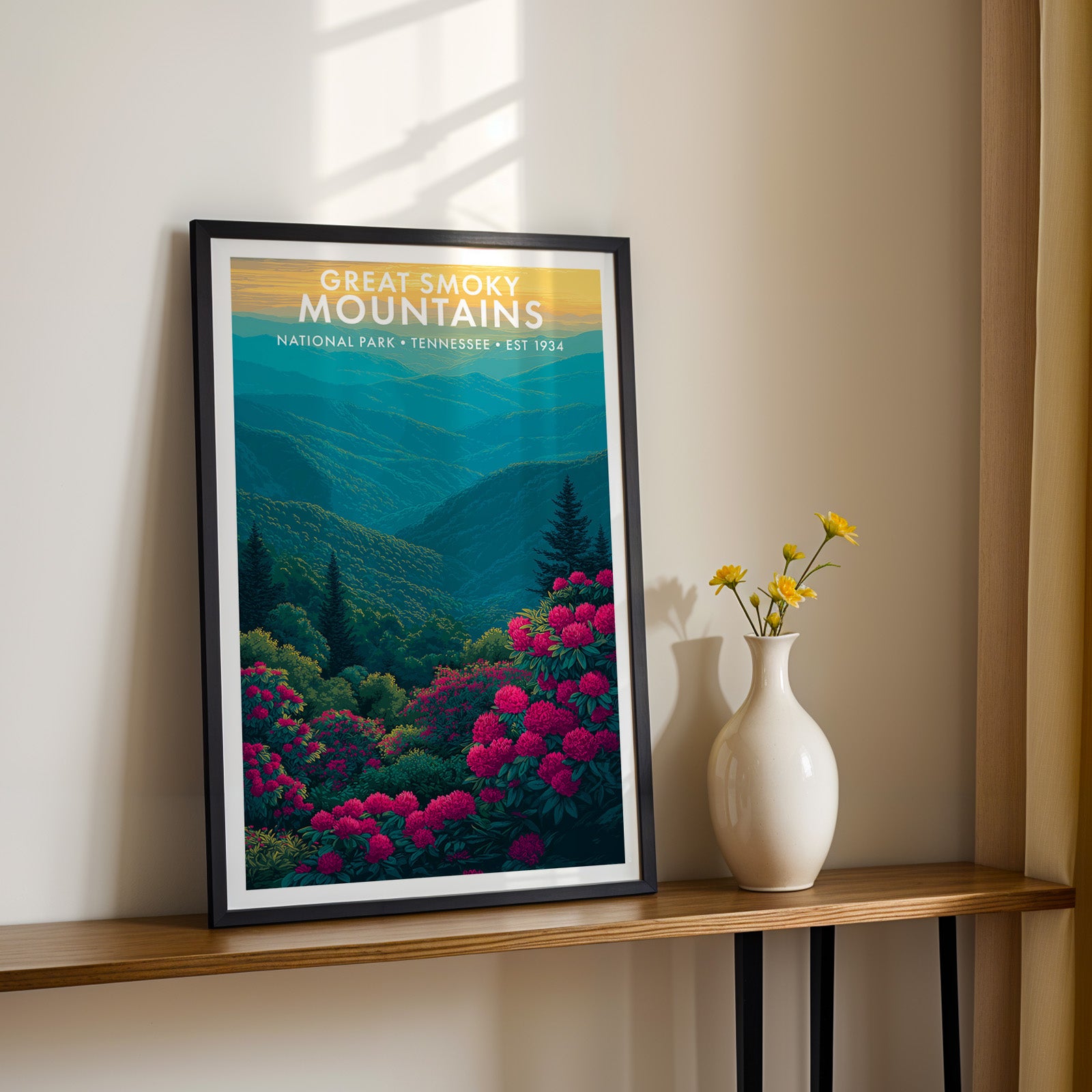 Retro Great Smoky Mountains National Park Print