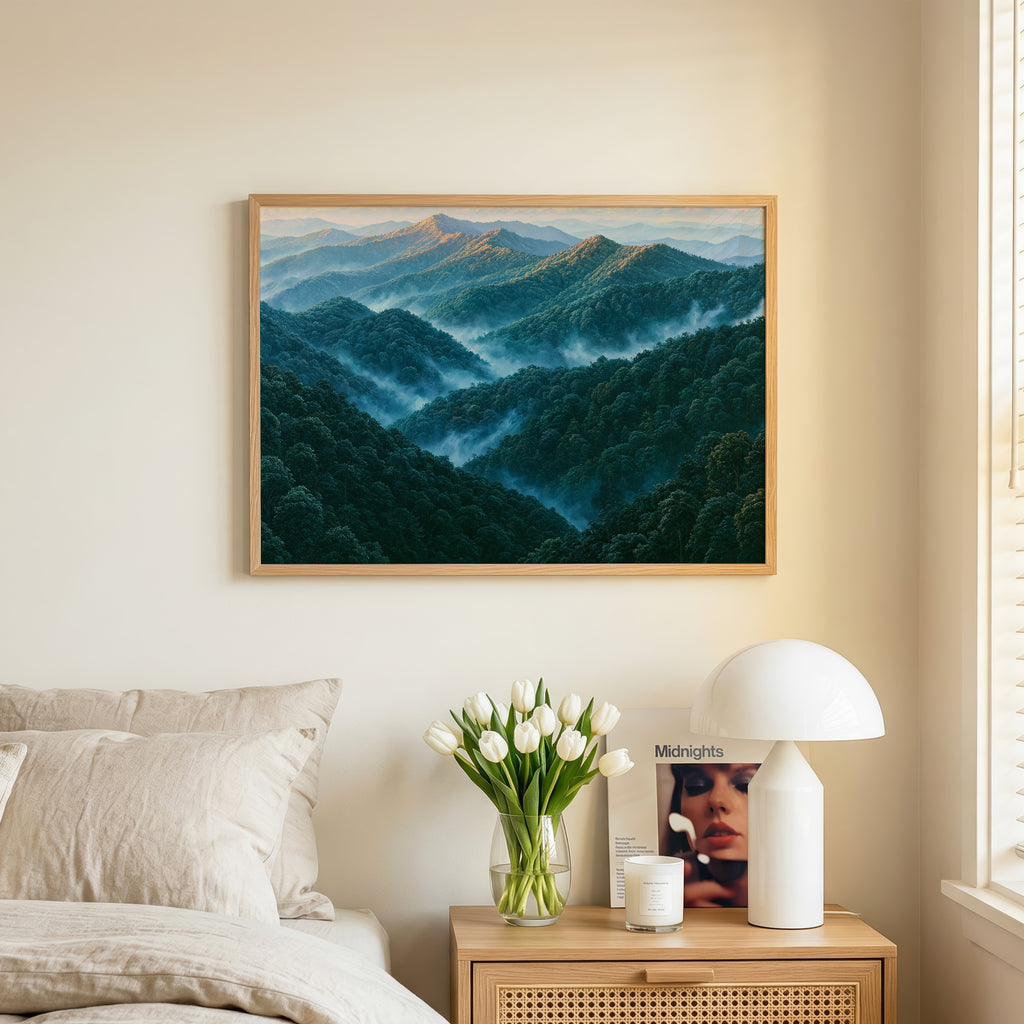 Great Smoky Mountains National Park Classical Oil Painting