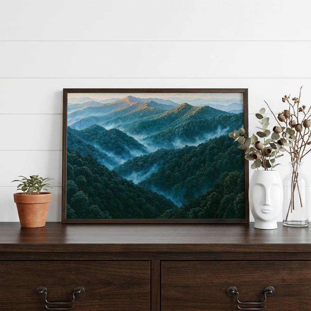 Great Smoky Mountains National Park Classical Oil Painting